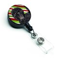 Teachers Aid Affenpinscher Candy Cane Holiday Christmas Retractable Badge Reel TE887572